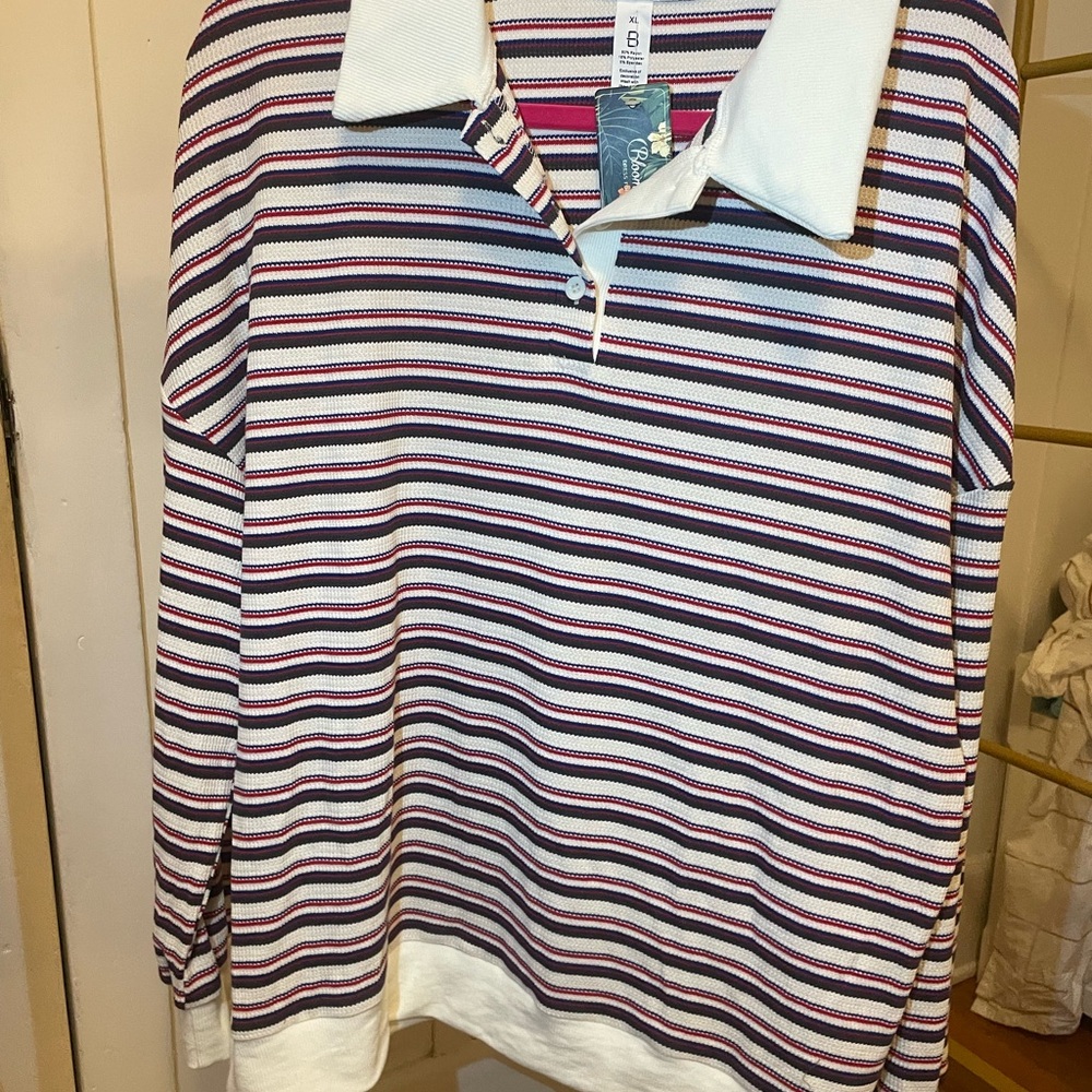 Blooming Jelly XL Waffle Knit Henley NWT